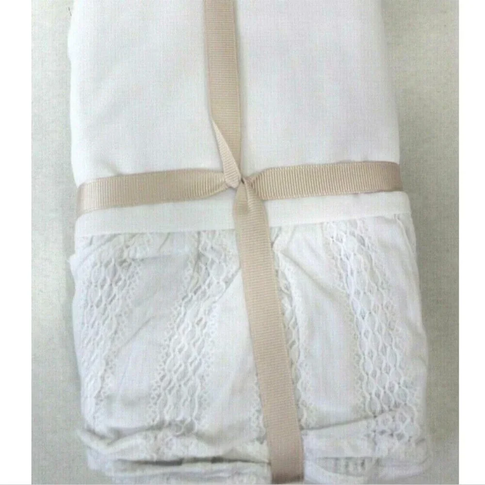 Vintage Chic Lino Weave One Euro Sham - White